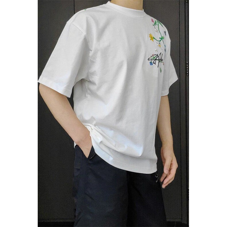 M666-P38高版本#前后刺绣【内里铺布】宽松休闲短袖T恤,男装T恤,星座617A-1（原B318A）