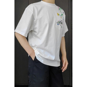M666-P38高版本#前后刺绣【内里铺布】宽松休闲短袖T恤图片