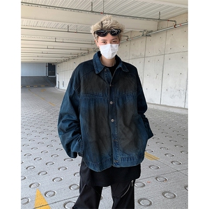 春秋季美式牛仔外套男设计感复古痞帅炸街潮牌夹克潮JK86311-68图片
