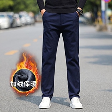 加绒休闲裤加绒加厚商务宽松直筒裤休闲裤秋冬款长裤JR6602，男装卫衣，星座205-2