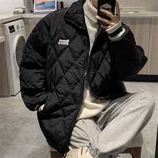 冬季oversize美式复古衣外套加厚袄潮牌菱格服男W6312-P78，男装棉衣，星座512-3