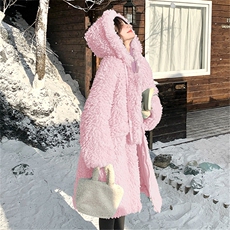 新品羊羔毛大衣2c113-8825-P195-K288，女装毛呢外套，2C113