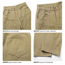 2026春季新款白底大码美式水洗弯刀工装裤M-5XGK25167-特P40，男装工装外套，电商A022