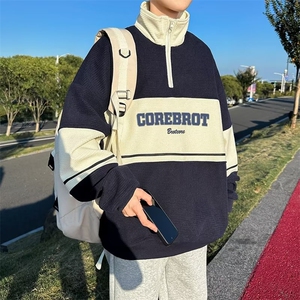 美式高街卫衣立领半拉链polo衫宽松校园风 FT23 P35图片