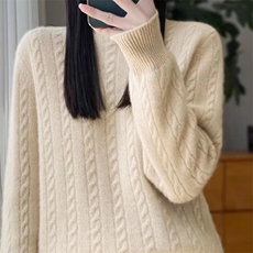 半高领针织打底衫女2024秋装新款气质内搭气质套头毛衣，女装针织衫/毛衣，萱芳婷羊绒