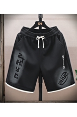 夏季短裤男拼接色时尚休闲短裤宽松百搭五分裤沙滩裤-DK55-P28，男装牛仔裤，星座310B-3
