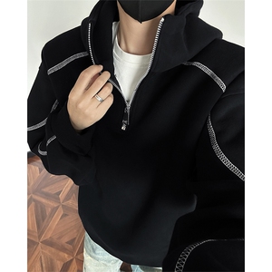现货~420克高品质 缉明线设计连帽卫衣外套 WY978 P78图片
