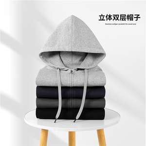 秋冬新款纯色开衫卫衣时尚百搭图片