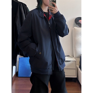 港风大码中性男女两头开拉链立领工装夹克 XZ213-JK1966-P88控108图片