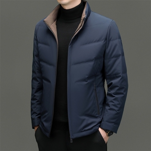 中青年男士羽绒服冬季2024新款潮牌休闲立领轻薄短款防寒上衣外套图片