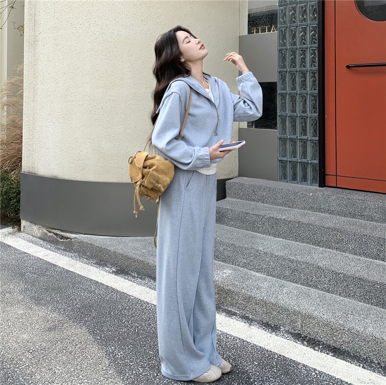 春装新款蓝色针织套装上衣假两件2C153-8939-P175K288,女装套装/套裙,2C153