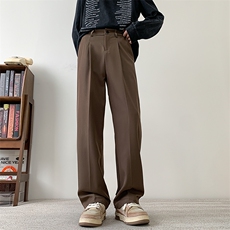 现货主推款加大码直筒垂感纯色西裤S-3XL310A-2BK315P45控68，男装西裤，星座310A-2