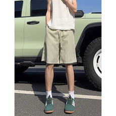 B221美式ins高街暗黑条纹短裤五分裤LK25471-特P18控38，男装牛仔裤，电商B221