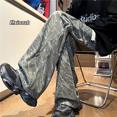 XZ616秋季新款重磅灯芯绒闪电纹工装破缝长裤TY1033特P40控78，男装工装外套，星座512A（原616）