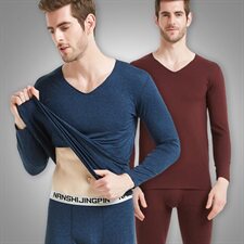 1259新款男士无痕阳离子内衣套装秋冬保暖轻盈内衣两件套，女装背心吊带，星座510A-1