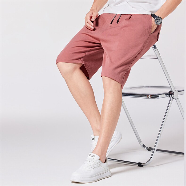 夏季新款男士沙滩裤天丝棉裤纯色百搭松紧男裤，男装棉裤，电商B360