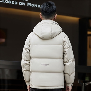 ZMS-M6633新款冬季男士白鸭绒羽绒服连帽保暖外套修身大衣图片