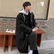 1港风牛角扣加棉呢大衣可拆卸帽大码M-5XL外套男FY8716P138控188，女装短外套，星座226-2