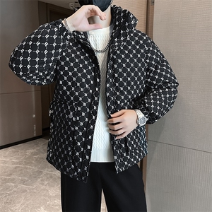 2026年冬季新款情侣棉服男装连帽加厚保暖冬装白棉衣休闲外套潮图片