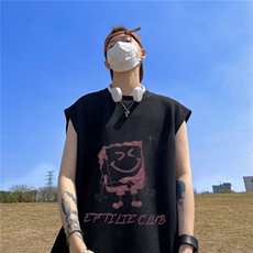 华夫格背心直播高品质重磅220克海绵宝宝印花HB7147-P25控38，男装背心/马甲，星座508（原C305）