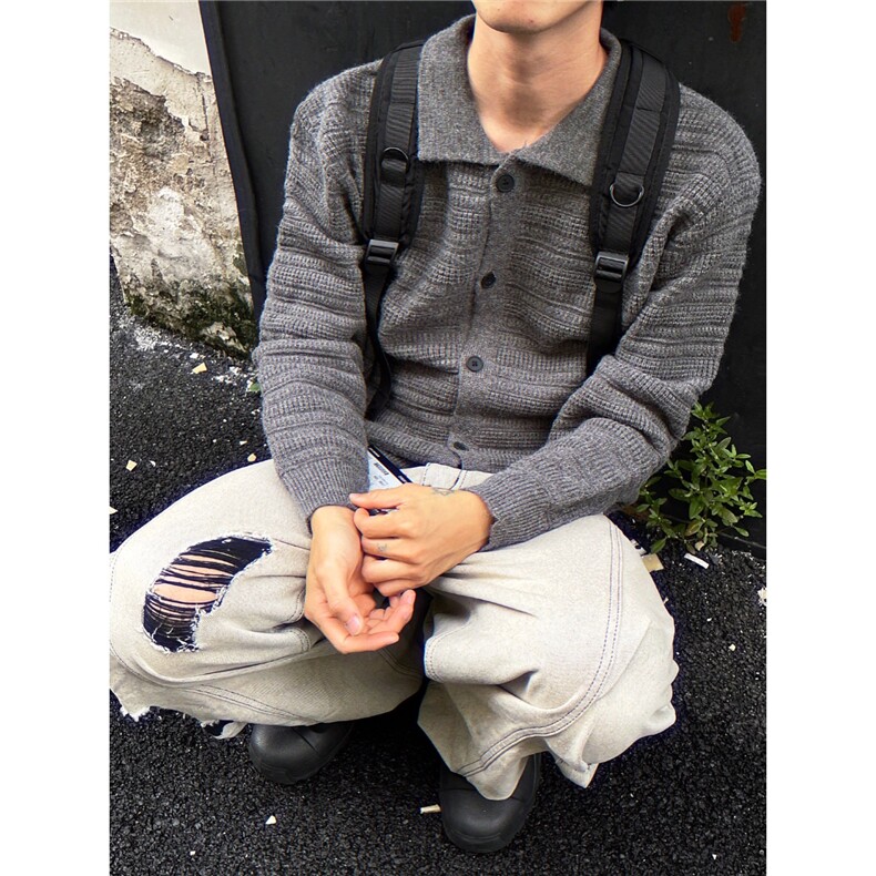 现货DM5332-批65新款开衫毛衣男士翻领针织衫外套,男装针织衫/毛衣,星座603-2