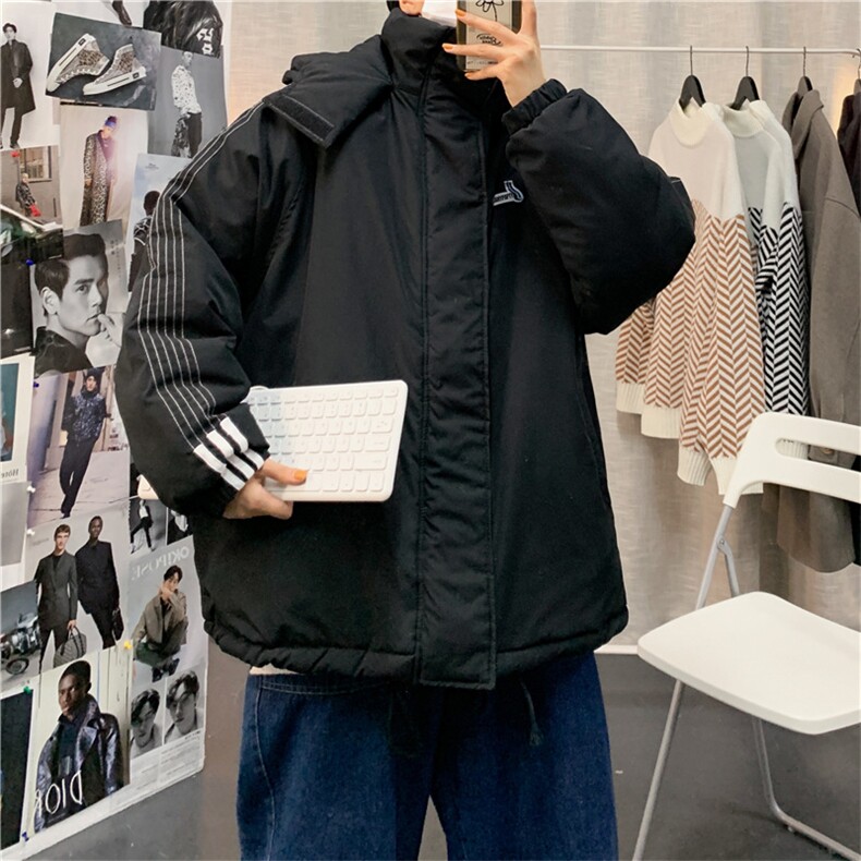 冬季棉衣男连帽潮牌棉服外套港风ins宽松潮流面包服W2101-P70,男装棉衣,星座512-2
