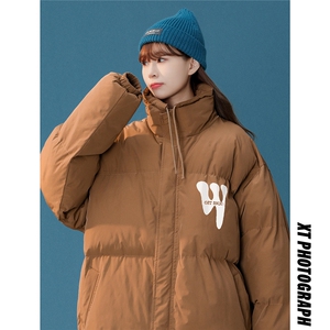 白鸭绒22冬季新品潮流设计感抽绳立领羽绒服YR218P195K258图片