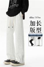 加长高个子微喇裤子男夏季潮牌拉链卫裤190cm美式运动裤KZ032P58，男装休闲裤，电商B312