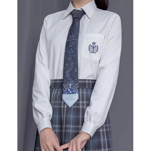 [006]制服男长袖衬衫男学生领带学院长袖衬衣外套A079-CS05-P30图片