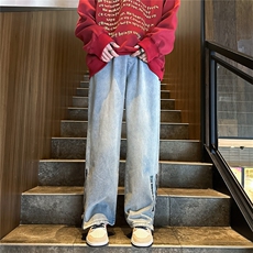 k1074-p55-控78M-5XL现货宽松拉链cleanfit牛仔裤马丁靴黑暗，男装牛仔裤，星座116