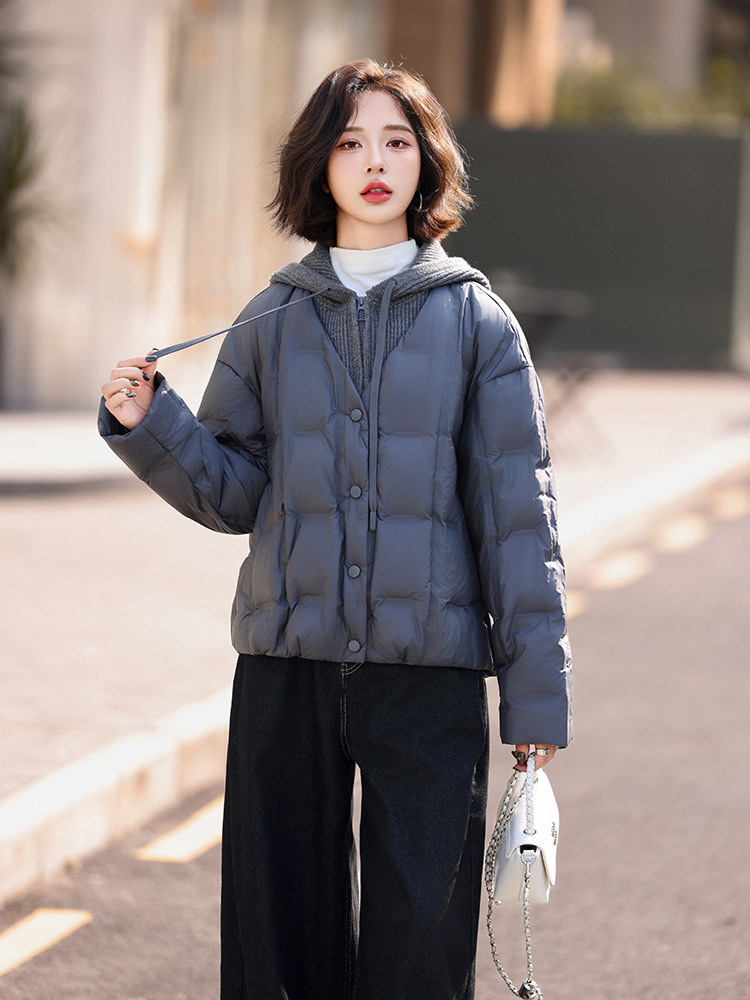 现货现货羽绒服女短款冬季2025新款小个子宽松韩版加厚外套现货！,女装羽绒服,一安秀