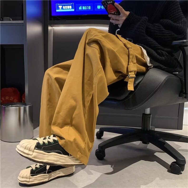 男秋季新款港风工装休闲裤G193P38图片