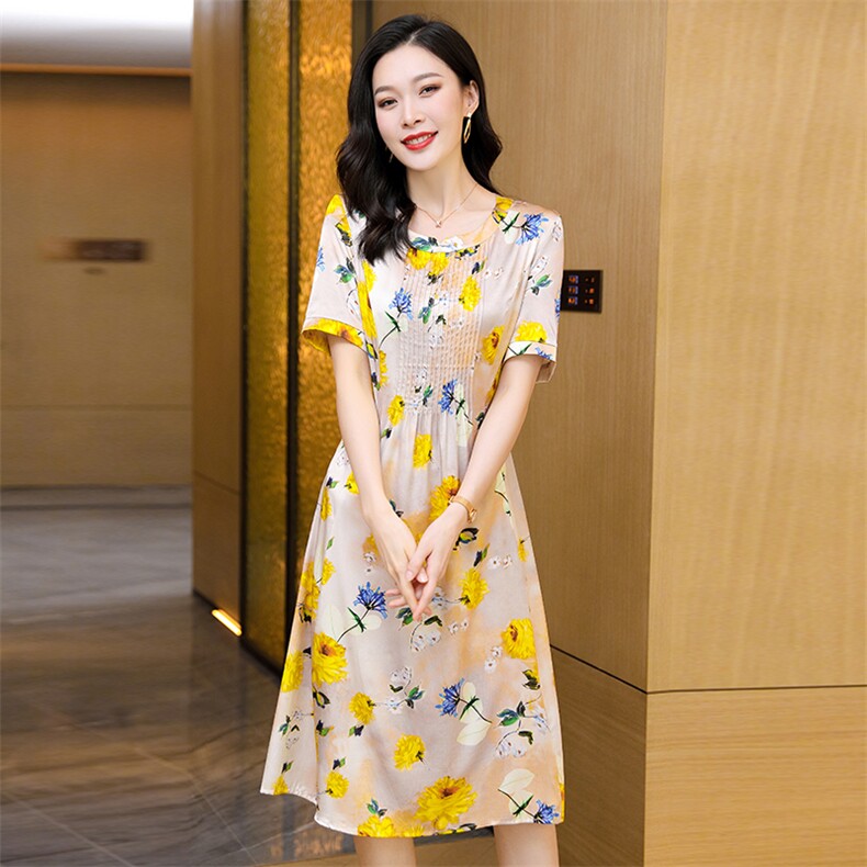 2024夏季新款法式茶歇裙V领收腰系带A字裙显瘦连衣裙长裙女M图片