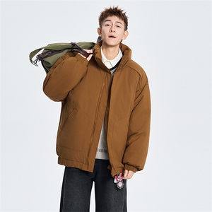 现货冬季美式休闲加厚雪山外套夹克立领纯色三防户外工装棉服图片