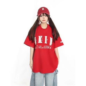 短袖T恤男女夏季潮牌美式复古钉珠高街上衣DTA215-P48图片