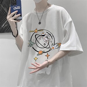 HT73142-P22 华夫格t恤男短袖男大码五分袖 大皂风图片