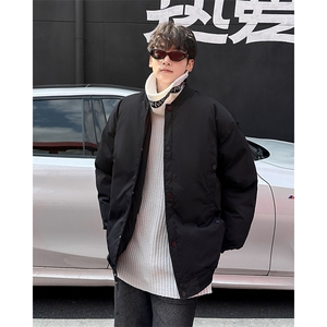 潮牌宽松棉服男日系复古棒球服棉衣情侣休闲飞行服外套冬HY303图片