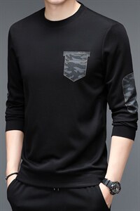 2023新款卫衣男士加绒上衣针织衫长袖T恤P59图片