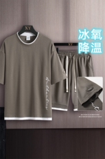 夏季运动套装木板挂拍休闲百搭时尚短套装CK2410+TC3146-P54控89，男装休闲套装，星座717