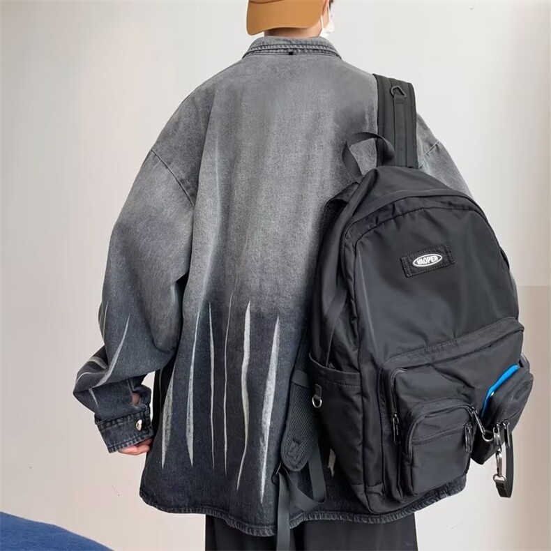 日系复古水洗牛仔夹克春秋季高街棒球服男宽松休闲外套W5004-P68,男装夹克,星座512-2