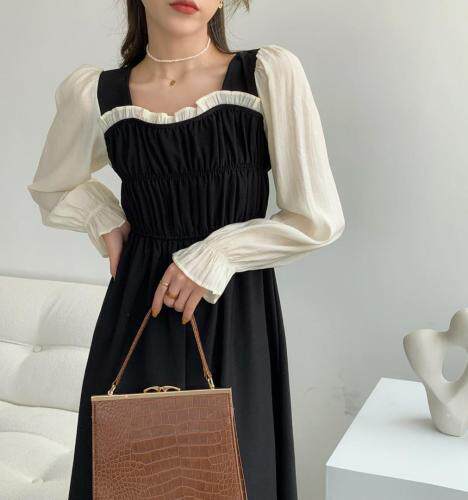 现货秋装轻淑连衣裙，女装连衣裙，达丽依秀