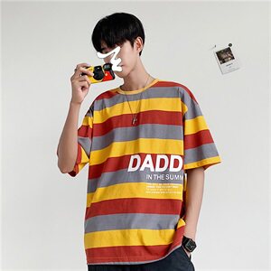 2021夏季新款男装短袖T恤条纹 202-7-GT03-P30图片