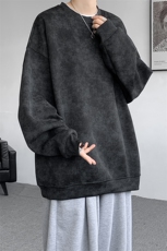 8XL-M美式复古街头风圆领卫衣男特大码上衣套头打底衫WY11P50控68，男装卫衣，电商D206-1