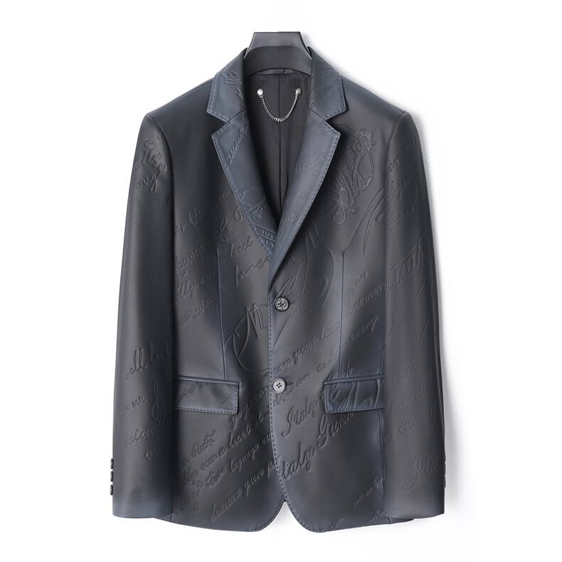 9599-1秋冬新款男士西服二层绵羊皮外套P520图片