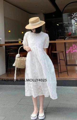 【现货】夏季新款高品质提花面料连衣裙，女装连衣裙，1+9