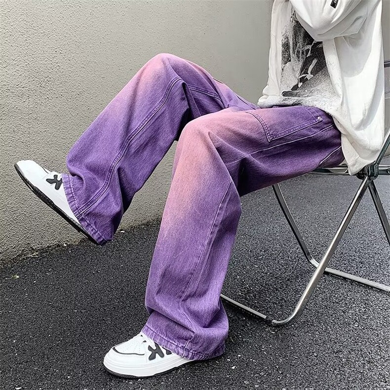 牛仔裤男秋季潮大码休闲裤子高街C873P46,男装牛仔裤,星座1116-2