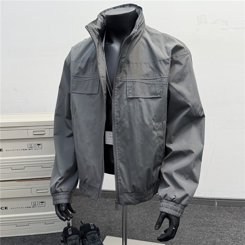 JK009假模春季工装美式带帽游骑兵夹克聚酯纤维(M-5XL)TP55,男装夹克,电商A088