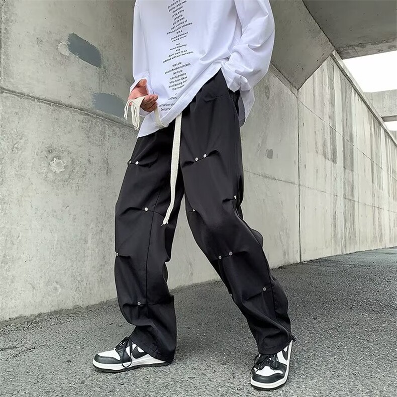 男秋季新款港风休闲裤D522P40图片