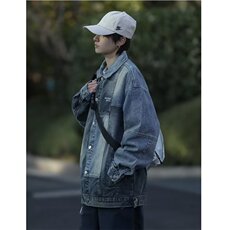 N1213-P50春季新款牛仔外套男女ins潮牌日系，男装工装外套，电商B323A