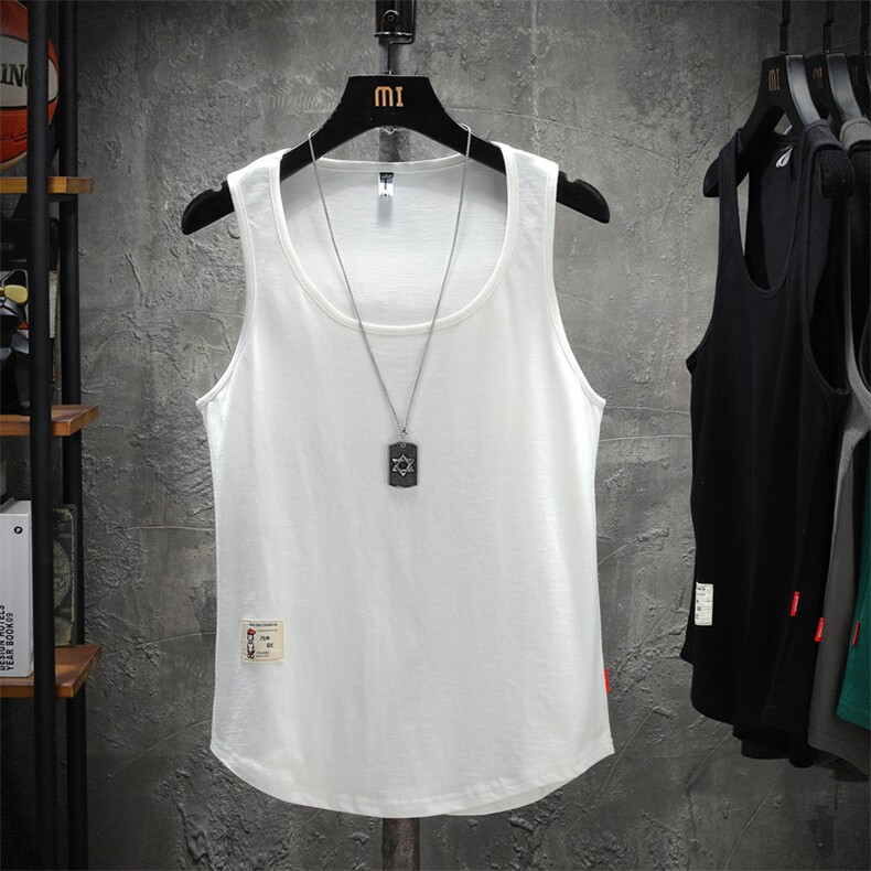 简约纯色运动无袖背心男宽松街头风百搭薄款T恤上衣B764-特价P18，男装背心/马甲，电商A007